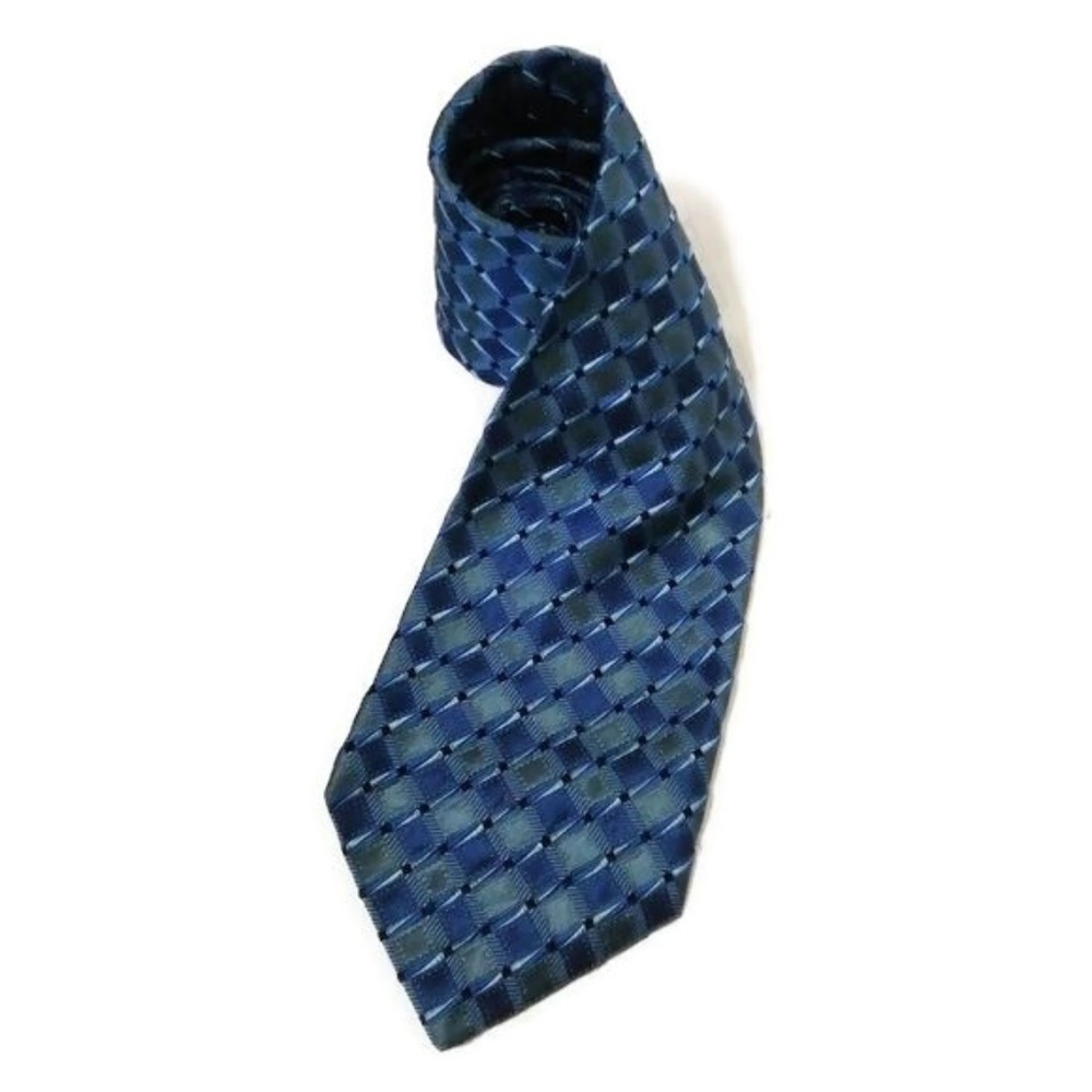 ROBERT TALBOTT Hand Sewn Silk Tie Blue